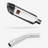 Lextek Polished Stainless Steel SP4 300mm Exhaust with Link Pipe for Triumph Tiger 800 (10-19)