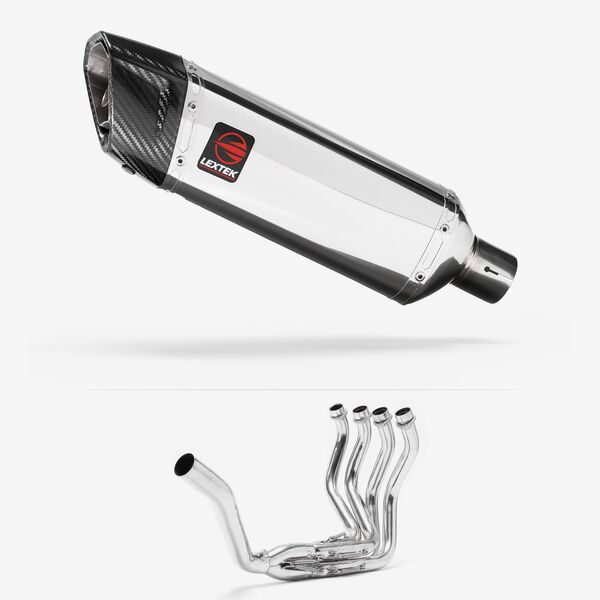 Lextek Polished Stainless Steel SP4 300mm Single Sided Exhaust System