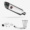 Lextek Polished Stainless Steel SP4 300mm Exhaust with Link Pipe for Suzuki GSX-S 1000 F (15-20)