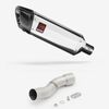 Lextek Polished Stainless Steel SP4 300mm Exhaust with Link Pipe