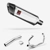 Lextek Polished Stainless Steel SP4 300mm Exhaust System for Suzuki SV650 (03-15)