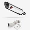 Lextek Polished Stainless Steel SP4 300mm Exhaust with Link Pipe for Ducati Monster 797 (17-18)