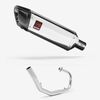 Lextek Polished Stainless Steel SP4 300mm Exhaust System for Lexmoto LXR 125