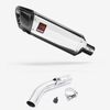 Lextek Polished Stainless Steel SP4 300mm Exhaust with Link Pipe
