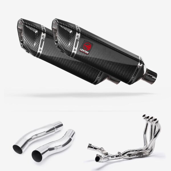 Lextek Carbon Fibre SP9C 300mm Exhaust System for Kawasaki Z1000 (10-19)