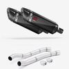 Lextek Carbon Fibre SP9C Gloss Exhaust 300mm with Link Pipes for Kawasaki ZZR1400 (12-19)