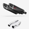 Lextek Carbon Fibre SP9C 300mm Exhaust with Link Pipes for Kawasaki Z1000 (14-19)
