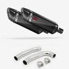 Lextek Carbon Fibre SP9C 300mm Exhaust with Link Pipe for Honda VTR 1000 (97-05)