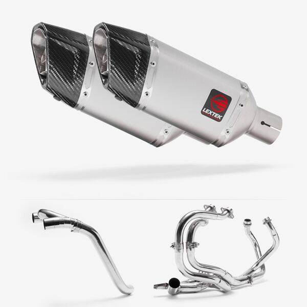 Lextek Matt Stainless Steel SP5 200mm Exhaust System for Honda VFR800 (02-13)