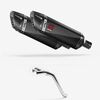 Lextek Carbon Fibre SP9C 300mm Exhaust with Link Pipe for Honda VFR800 (02-13)