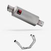 Lextek Matt Stainless Steel GP1 240mm Exhaust System for Yamaha YZF R3/MT-03 (15-24)