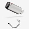Lextek Stainless Steel CP1 Matt Carbon Tip Exhaust System 150mm for Yamaha YZF R3/MT-03