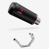 Lextek Carbon Fibre CP9C 180mm Exhaust System for Yamaha YZF R3/MT-03 (15-24)
