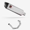 Lextek Matt Stainless Steel VP1 300mm Exhaust System for Yamaha YZF R3/MT-03 (15-24)