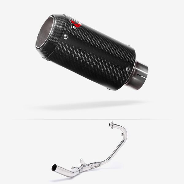 Lextek Carbon Fibre CP8C Exhaust System 150mm for Lexmoto LS-N 125