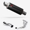Lextek Carbon Fibre GP8C GP Stubby Exhaust System 240mm for Kawasaki Z900 (20-23)