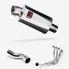 Lextek Polished Stainless Steel OP4 200mm Exhaust System for Kawasaki Z900 (20-24)