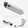 Lextek Brushed Stainless Steel RP1 400mm Exhaust System for Kawasaki Z900 (20-24)