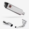Lextek Matt Stainless Steel VP1 300mm Exhaust System for Kawasaki Z900 (20-24)