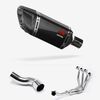 Lextek Carbon Fibre SP11C Gloss Exhaust System 200mm for Kawasaki Z900 (20-23)