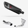 Lextek Carbon Fibre SP9C Gloss Exhaust System 300mm for Kawasaki Z900 (20-23)