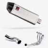 Lextek Brushed Stainless Steel RP2 300mm Exhaust System for Kawasaki Z900 (20-24)