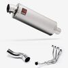 Lextek Matt Stainless Steel OP1 350mm Exhaust System for Kawasaki Z900 (20-24)