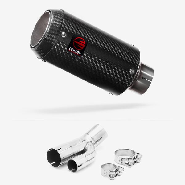 Lextek Carbon Fibre CP8C 150mm Exhaust with Link Pipe for BMW S1000R 2017-2020