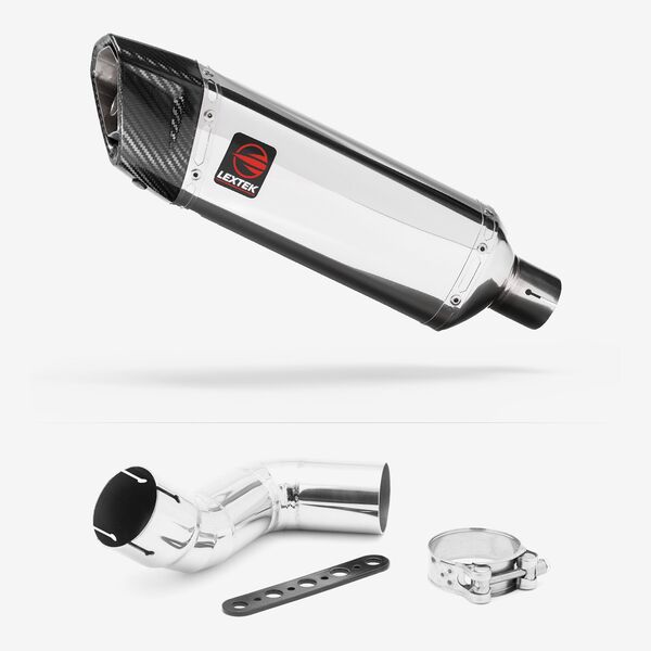 Lextek Polished Stainless Steel SP4 300mm Exhaust with Link Pipe for Kawasaki Ninja 1000/1100 SX