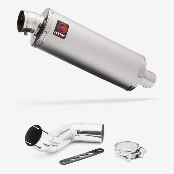 Lextek Matt Stainless Steel OP1 350mm Exhaust with Link Pipe for Kawasaki Ninja 1000/1100 SX