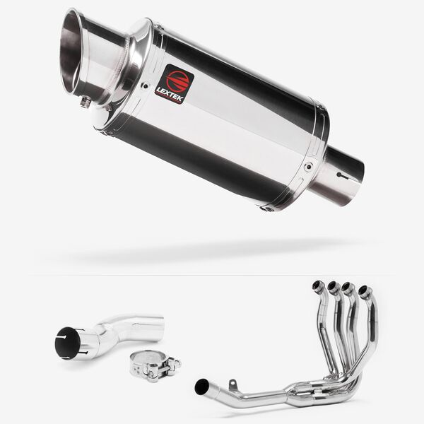 Lextek Stainless Steel YP4 Stubby Exhaust System 200mm for Kawasaki Z H2 (20-24)