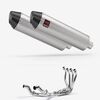 Lextek Brushed Stainless Steel RP1 400mm Twin Exhaust System for Kawasaki Ninja 1000SX 20-