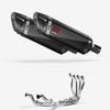 Lextek Carbon Fibre SP9C 300mm Twin Exhaust System for Kawasaki Ninja 1000SX 20-