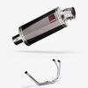 Lextek LH Race Dark Tint Stainless Steel OP16 Full Exhaust System 250mm for Honda CB500 (93-03)