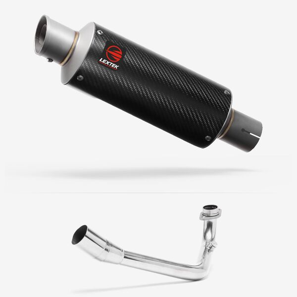 Lextek Carbon Fibre GP8C 240mm Exhaust System for Lexmoto Pegasus 300
