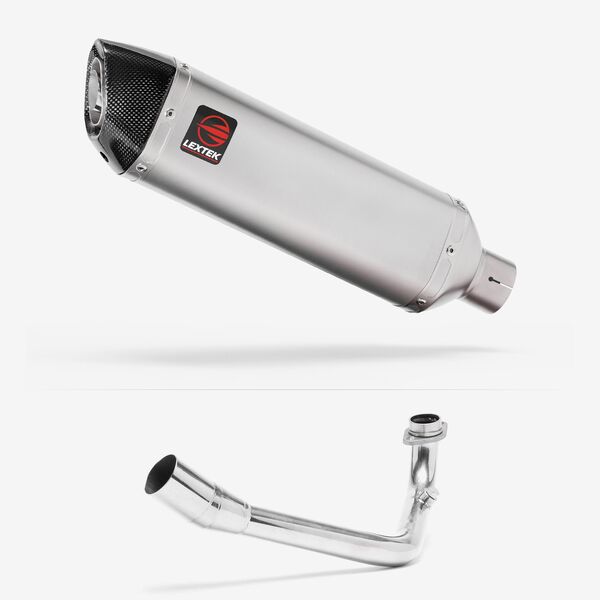 Lextek Matt Stainless Steel VP1 300mm Exhaust System for Lexmoto Pegasus 300