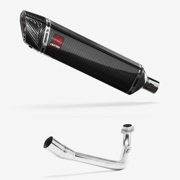 Lextek Carbon Fibre SP7C 400mm Exhaust System for Lexmoto Pegasus 300
