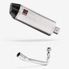 Lextek Stainless Steel RP2 Gloss Oval Exhaust System 300mm for Lexmoto Pegasus 300