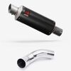 Lextek Carbon Fibre GP8C 240mm Exhaust with Link Pipe for Kawasaki Z900 (20-23)