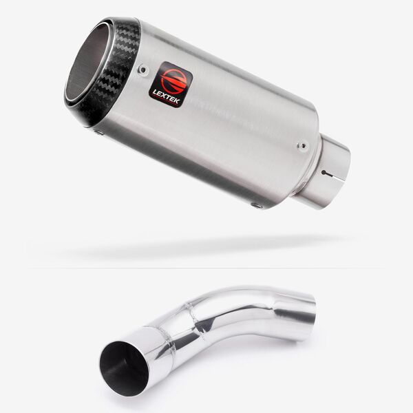 Lextek Matt Stainless Steel CP1 150mm Exhaust with Link Pipe for Kawasaki Z900 (20-23)