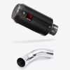 Lextek Carbon Fibre CP8C 150mm Exhaust with Link Pipe for Kawasaki Z900 (20-23)