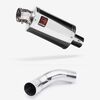 Lextek Polished Stainless Steel OP4 200mm Exhaust with Link Pipe for Kawasaki Z900 (20-23)