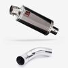 Lextek Smoked Stainless Steel OP16 250mm Exhaust with Link Pipe for Kawasaki Z900 (20-23)