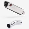 Lextek Brushed Stainless Steel RP2 300mm Exhaust with Link Pipe for Kawasaki Z900 (20-23)