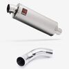 Lextek Matt Stainless Steel OP1 350mm Exhaust with Link Pipe for Kawasaki Z900 (20-23)