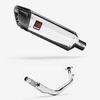 Lextek Polished Stainless Steel SP4 300mm Exhaust System for Lexmoto Enigma 125