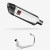 Lextek Polished Stainless Steel SP4 300mm Exhaust System for Lexmoto LXR 125