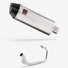 Lextek Stainless Steel RP2 Gloss Oval Exhaust System 300mm for Lexmoto LXR 125