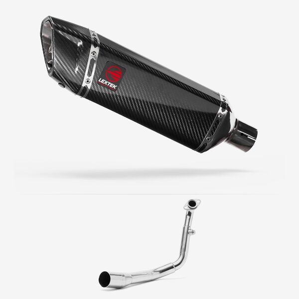 Lextek Carbon Fibre SP9C Full Exhaust System for Lexmoto Titan Euro 5 (2021-)