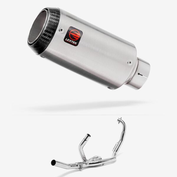 Lextek Matt Stainless Steel CP1 150mm Exhaust System for Suzuki SV650 (99-02)